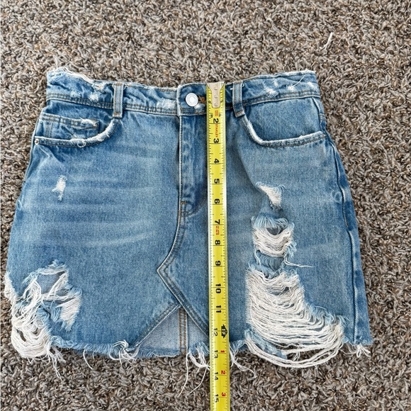 Zara Trafaluc Denim Wear Skirt | X-SMALL 🔥CLEAR THE CLOSET - Picture 7 of 8